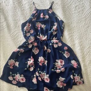 5/$25 Floral Navy Mini Dress